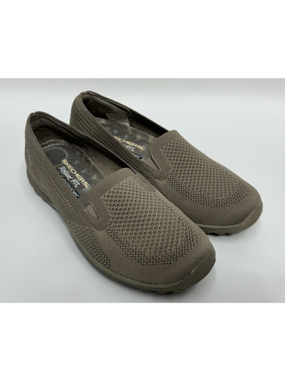 Skechers Reggae Fest Enjoy Knit Slip On Shoes  Women’s Size 8.5 Tan Brown 49679 - Picture 2 of 10